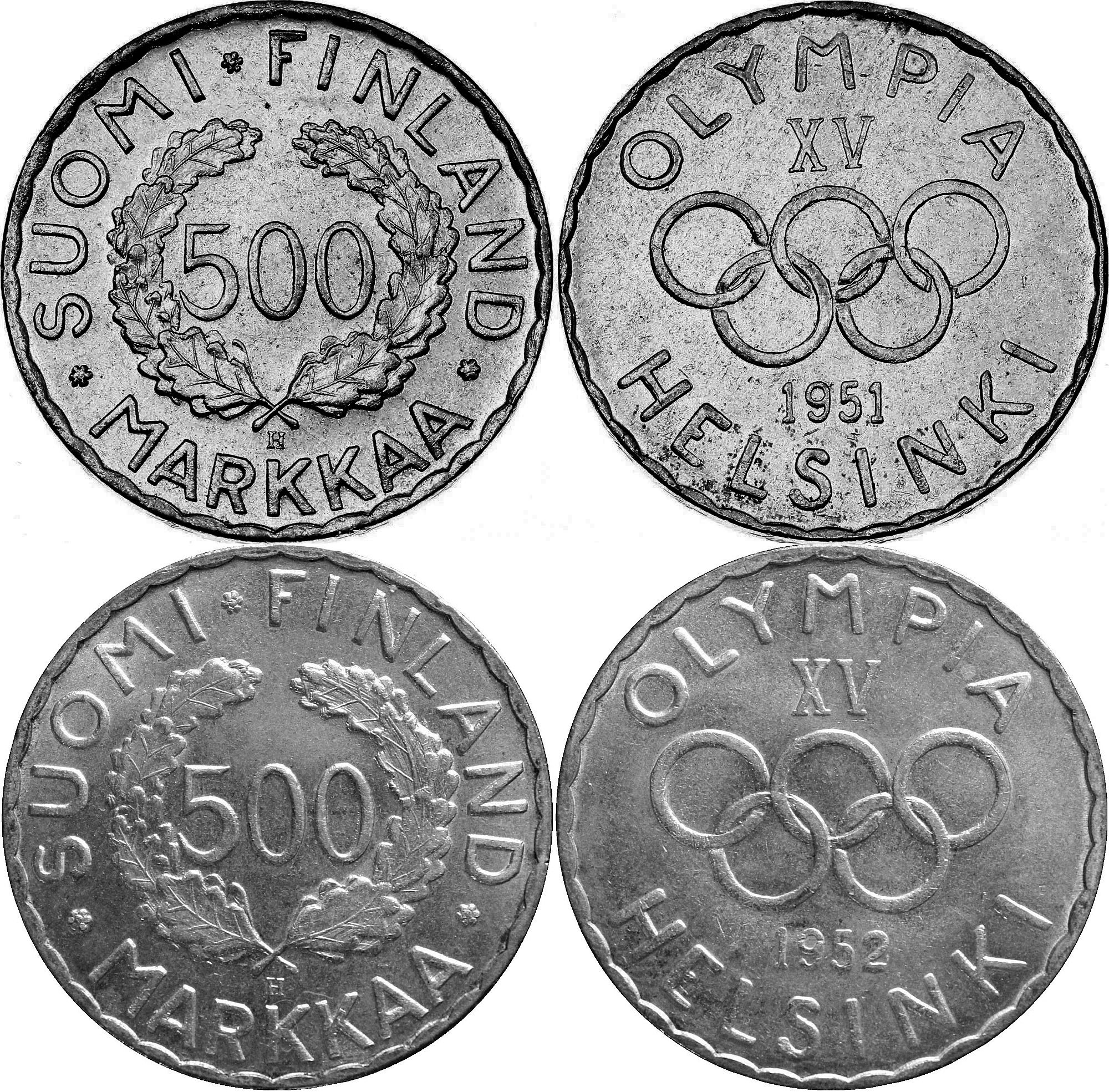 Helsingin olympialaisten 1952 kunniaksi lyödyt juhlarahat - Kultakolikko